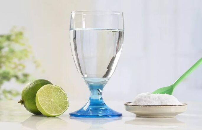 Water with salt and lemon
